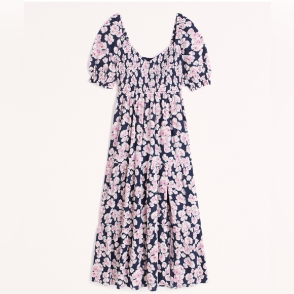 Abercrombie & Fitch Dresses & Skirts - Abercrombie & Fitch Navy and Pink Floral Dress NWOT | Size XS